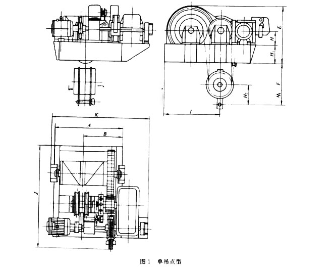 QPQ-400/QPK-400卷扬启闭机结构图 QPQ-400/QPK-400卷扬启闭机结构图