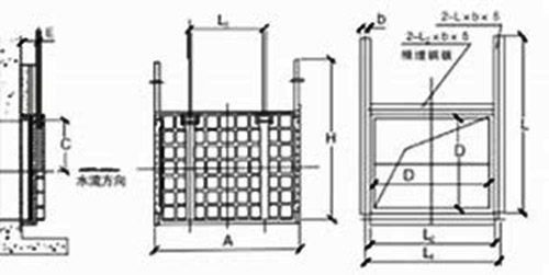 AXF暗杆式铸铁镶铜方闸门安装尺寸图 AXF暗杆式铸铁镶铜方闸门安装尺寸图